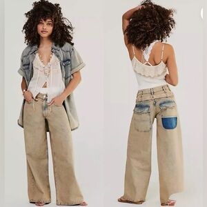 Free People Waterfalls Baggy Wide Leg Jeans